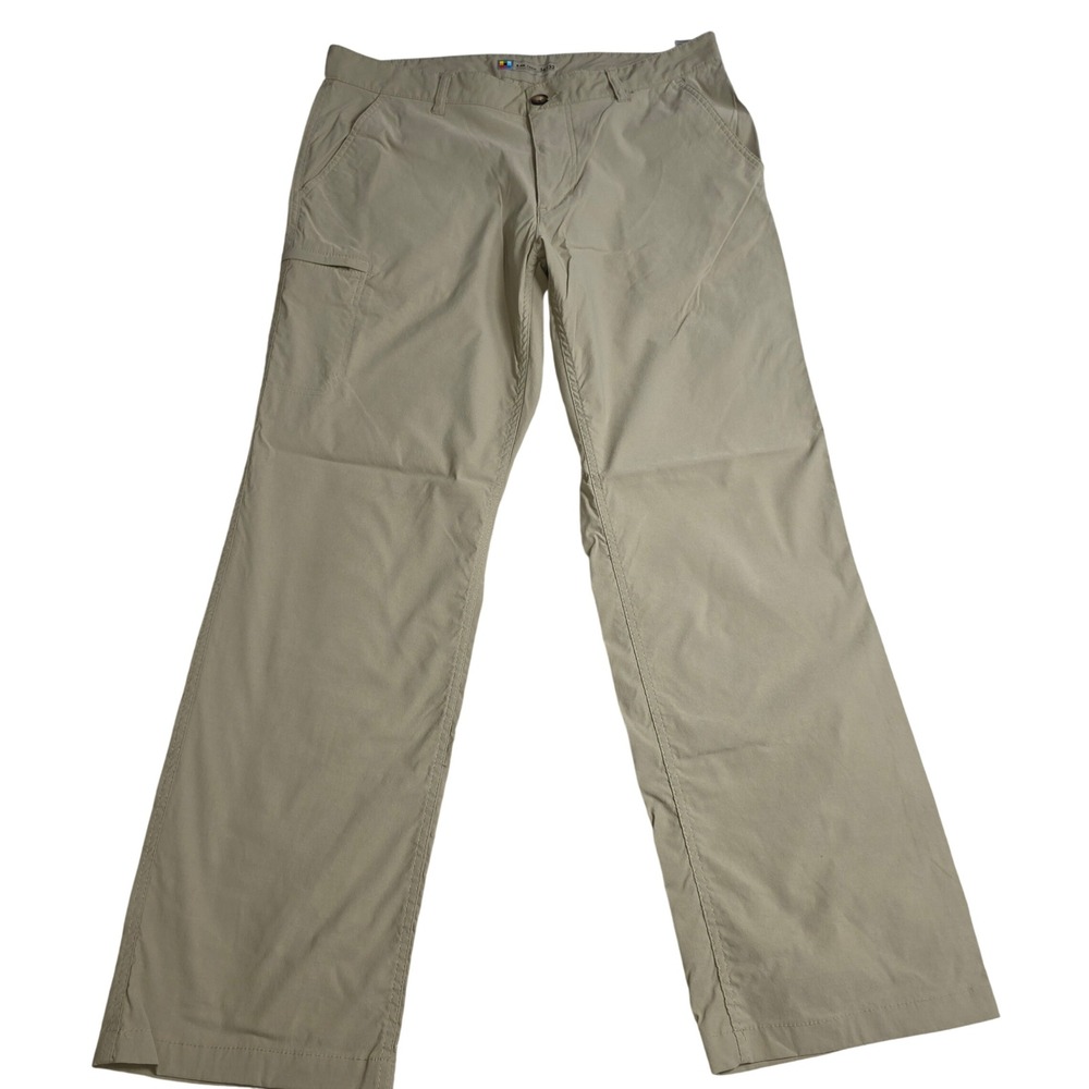 UB Tech Mens Classic Fit Tan Stretch Nylon Cargo Hiking Pants 36x32 RN60307